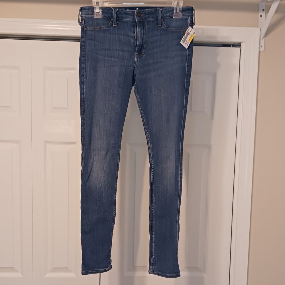 #301 - Hollister Blue Mid-Rise Jean Leggings Size 28